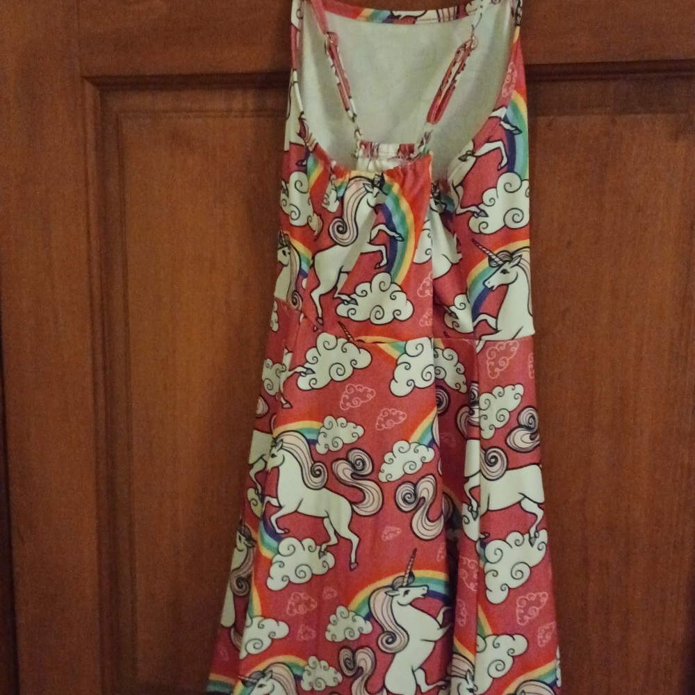 Girls Colorful Unicorn Design Sundress. - Picture 4 of 4